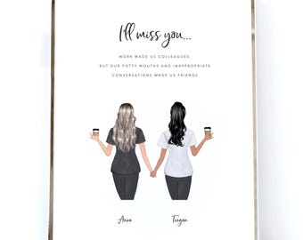 Personalised work bestie coworker leaving gift - Nail technicians, Beautician Gifts, Aesthetician