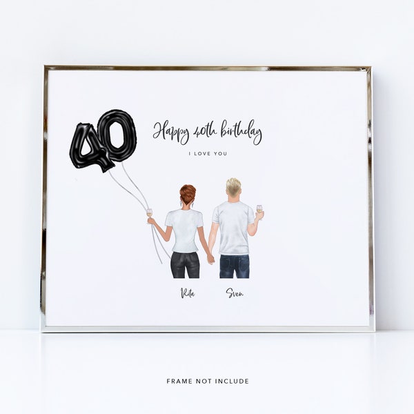 40th birthday gift for him / Birthday gift for him / Beautiful couples picture / Birthday gift for boyfriend / Birthday gift / 40th birthday