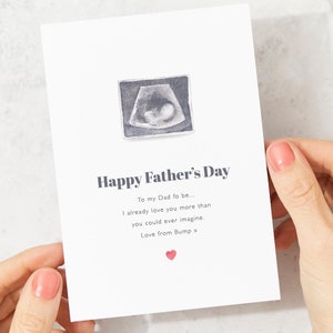 Biglietto per la festa del papà con ultrasuoni / Biglietto d'auguri A5 / Prima festa del papà / Biglietto per papà dal bambino / Gravidanza / Busta Kraft