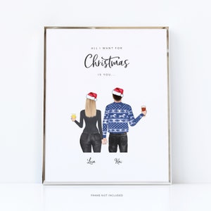 All I want for Christmas is you print / Gift for couples / Christmas couples gift / Love print / Christmas picture / Holiday gifts /