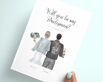 Brides man proposal / Brides man card / Bridesman proposal / Bridesmaid cards / Bridesmaid proposal / Will you be my Bridesmaid