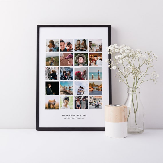 Picture collage / Photo collage gift / Personalized collage / Custom photo collage / Family print / Photo collage gift / Family keepsake /