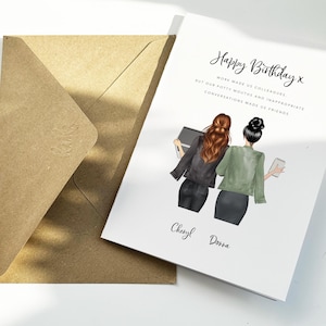 Personalisierte Geburtstagskarte für Kollegen, Arbeitskollegen, Arbeitskollegen, Geschenk für Kollegen, Beste Freunde Kunst