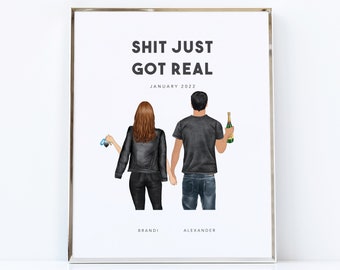 New home gift / Moving in gift / New home print / Personalised new home print / Funny gifts / Love print / Custom gifts Moving card