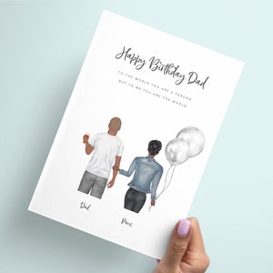 Personalisierte Papa und Tochter Geburtstagskarte / A5 Karte / Papa Zitate / Papa Geburtstagsgeschenke / I love you dad / Grußkarte / Nach Maß