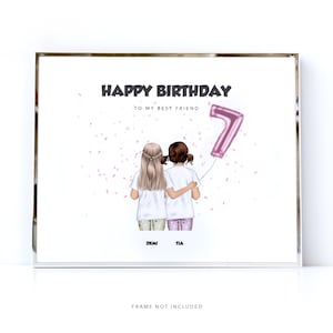Personalisiertes Geschenk zum 7.Geburtstag / Beste Freundin Geschenk / Spielzeugalternativen / Alternative Geschenke für Kinder / Freundschaftsgeschenk / Freundschaftsgeschenk für Kinder
