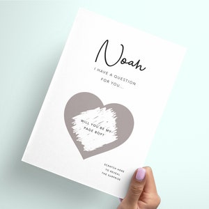 Biglietto gratta e vinci per la proposta di matrimonio del paggetto / Vuoi essere il mio paggetto? / Biglietto gratta e rivela / Invito alla festa nuziale / Biglietto per paggetto
