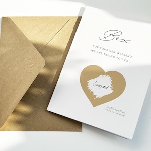 Biglietto di auguri a sorpresa da grattare e rivelare / Sorpresa per addio al nubilato / Sorpresa per la futura sposa / Viaggio tra ragazze / Biglietto di auguri da grattare / Matrimonio
