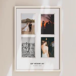 Wedding Gift - Retro Picture Collage For Wedding photos