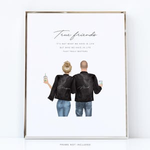 Best friends print for him  / Boy and Girl friends gift / Gift for boy best friend / Best  friend print / Best friend wall art / Bestie gift