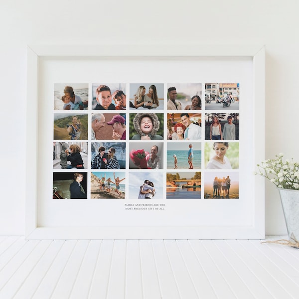 Collage di immagini / Regalo di collage di foto / Collage personalizzato / Collage di foto personalizzato / Stampa di famiglia / Regalo di collage fotografico / Ricordo di famiglia /