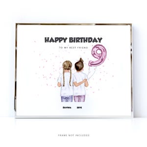 Personalisiertes Geschenk zum 9.Geburtstag / Geschenk für den 9.Geburtstag / Geschenk für beste Freundin / Alternatives Spielzeug für Kinder / Freundschaftsgeschenk / Geburtstagsgeschenk