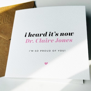 Tarjeta de felicitación médica personalizada para un amigo, hija, hijo, hermana, hermano: bien hecho, orgulloso de ti, tarjetas para ella, tarjetas para él