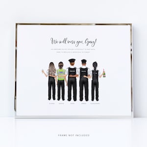 Personalisiertes Kollege Abschied Geschenk / Polizei Arbeit Besties / Personalisierte Arbeit Freunde Druck / Strafverfolgung / Geschenk für Kollegen / Neuer Job