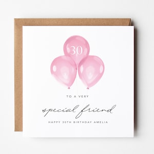 Carte 30e anniversaire - Ami spécial, carte personnalisée, cartes d'amitié