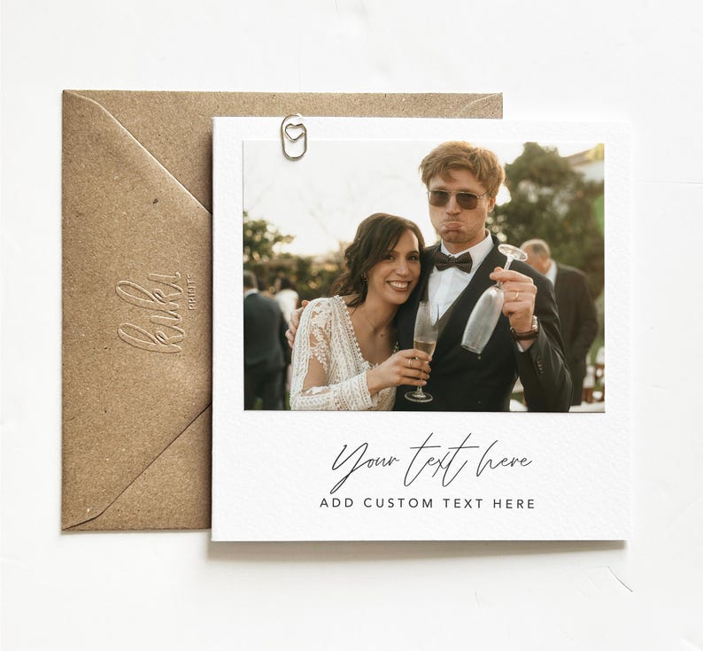 Tarjeta personalizada con foto: añade tu propio texto imagen 9