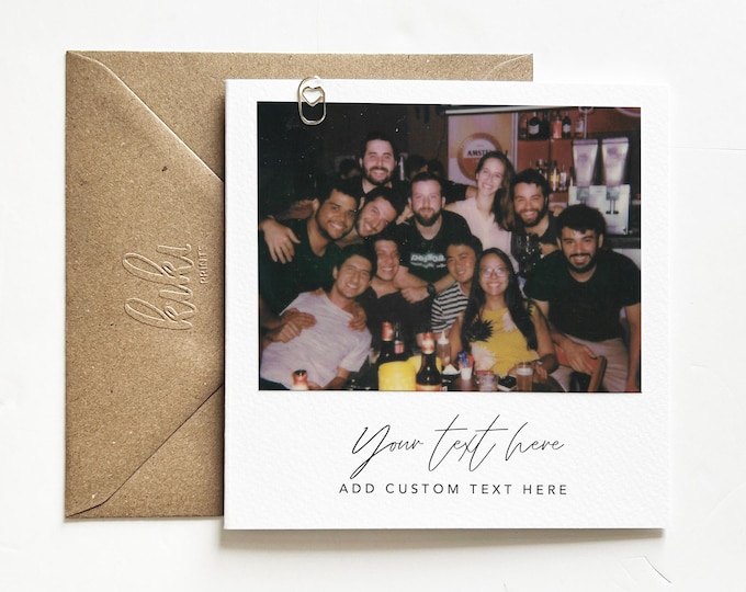 Personalised Card With Photo - Add Your Own Text