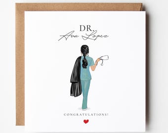 Congratulations Card For Newly Qualified Doctor - Dr. Graduation Gift For Him or Her, New Doctor