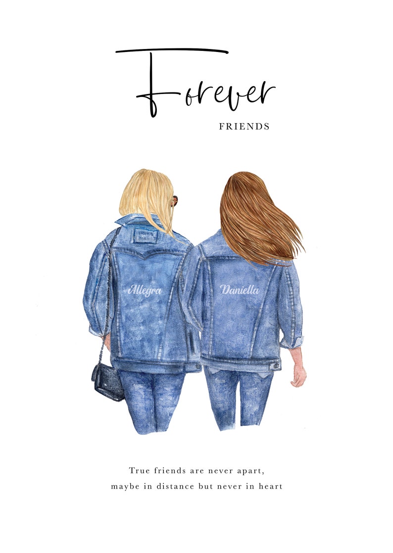Best friend print / Unique Friendship Gifts / Best friend art Etsy
