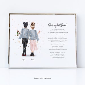 Geburtstagsgedicht für Freund | Beste Freundin Gedicht | Freundschaftsbild | Einzigartiges Geschenk für einen besonderen Freund Freundschaft Geschenke