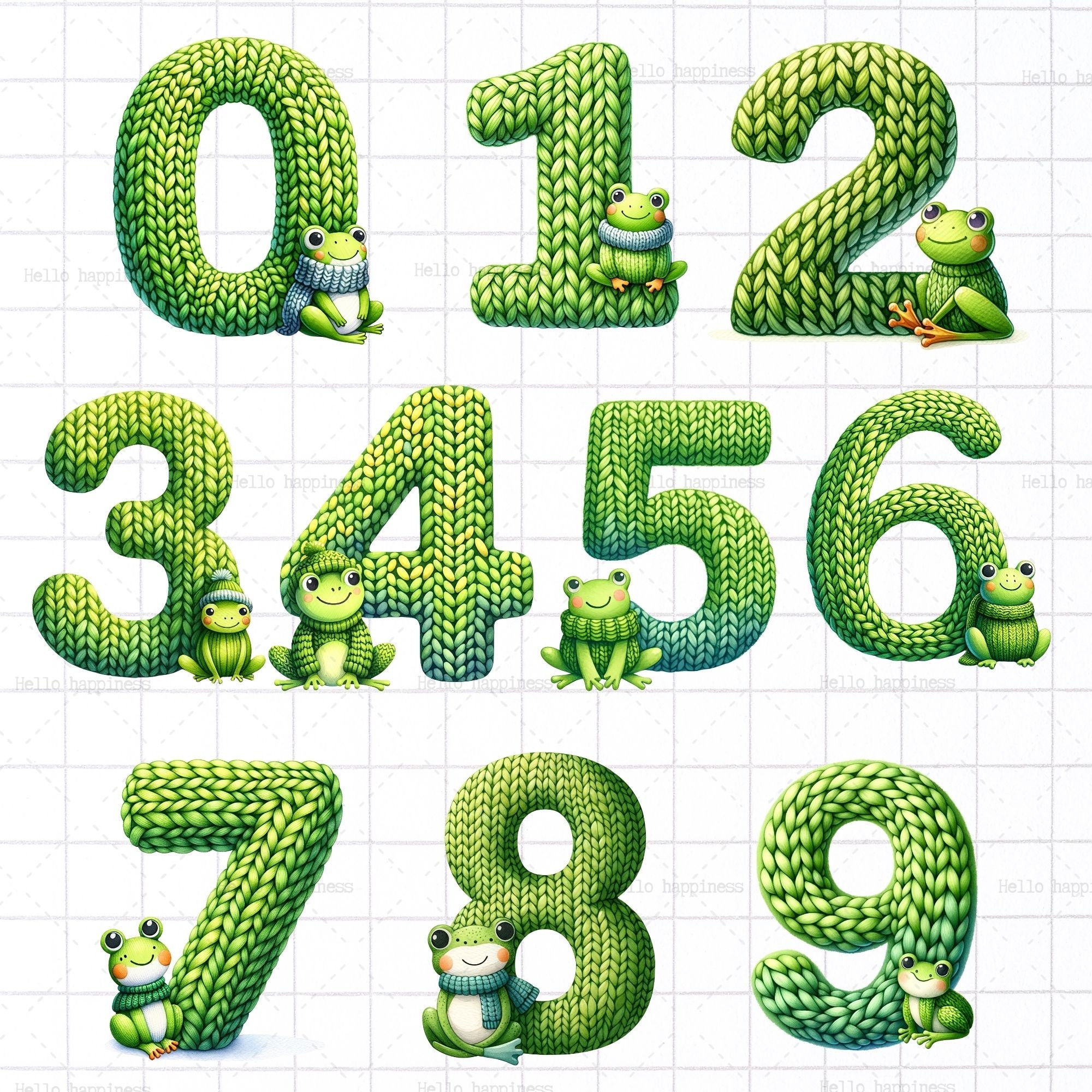 Frog Alphabet,cute Frog Png, Letter Knitting Pattern,frog Clipart, Frog