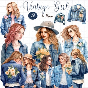 garota vintage, garota em jeans, design de menina png, clipart de mulheres, jeans png, estilo minimalista, linda garota, garota da moda, garota aquarela, chique minimalista
