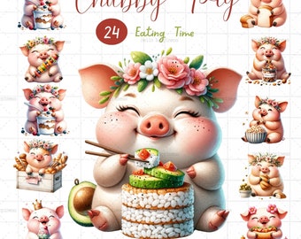 Chubby Pig, Cute pig  PNG, little pig clipart, little pig, anmial ,Watercolor pig,Cute Chubby Pig Cartoon  PNG for Digital Art and Design