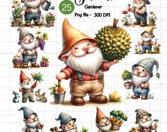 Gnomes gardener Clipart,Gnome PNG,gardener Themed PNG,apple Clipart, carot,fruit, gardener clipart, harvest season, gnome grows vegetables