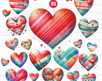 Heart vintage Retro, valentine day, Heart png, heart watercolor, heart clipart, retro clipart, watercolor texture, heart texture, heart png