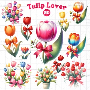 Tulip clipart, Flower Clipart, White Tulip, Watercolor Tulip Png, Botanical Art, Flower png, Floral Clip Art, Wedding Invitation, Valentine