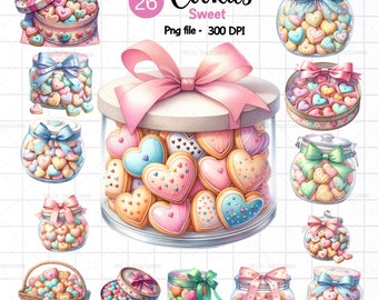 Cute Cookies, Cookies  Valentine Png, Valentines Day, Sweet Cookies, PNG Digital Download, Valentine Graphics, Beauty cookies,Love cookies