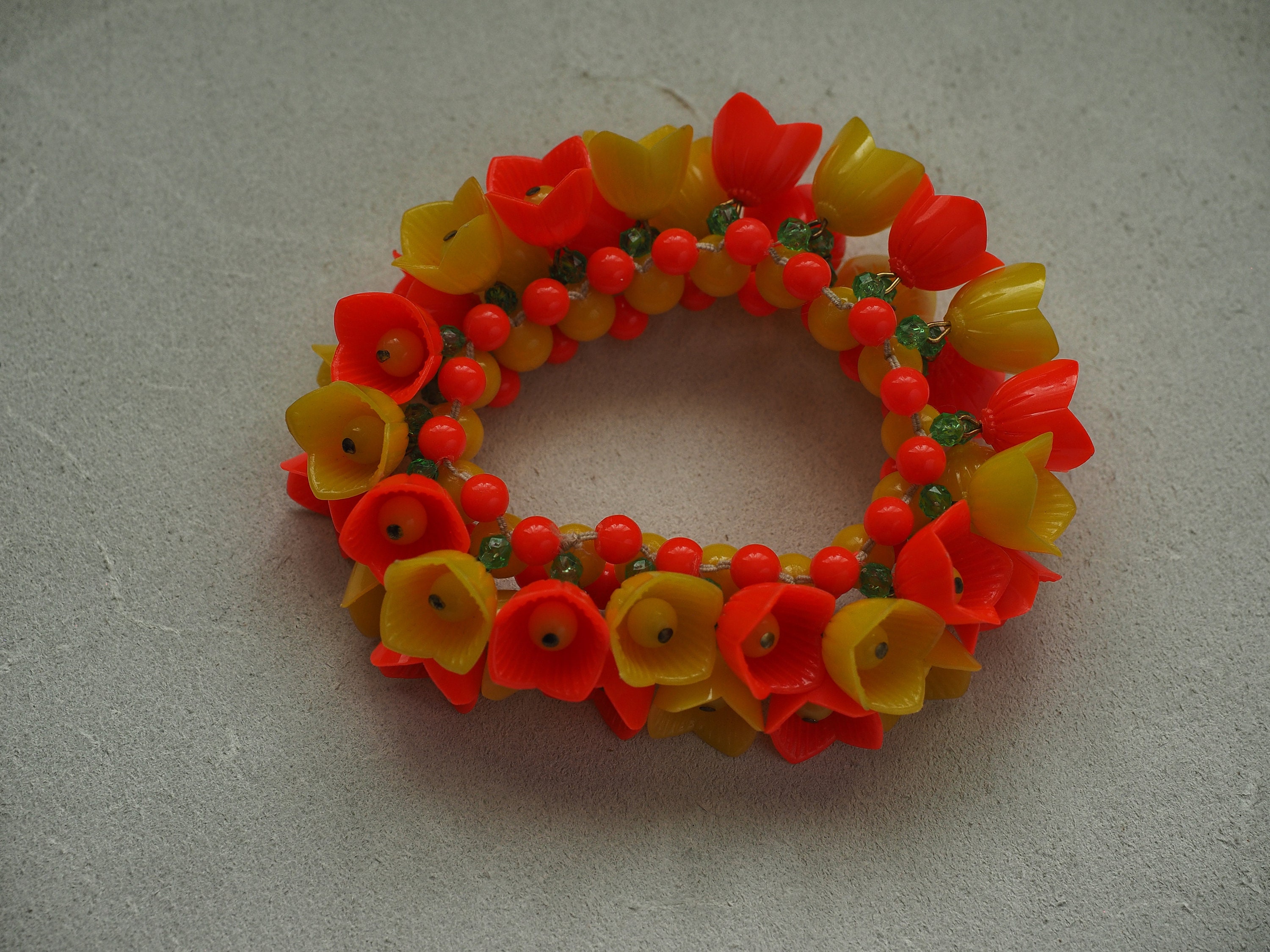 1950s West German Plastic Flower Bracelet Etsy UK