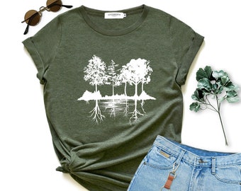 Wald Shirt Abenteuer Shirt Geschenk Frau Tshirt Geburtstag Geschenk Shirt Grafik ab Kleidung