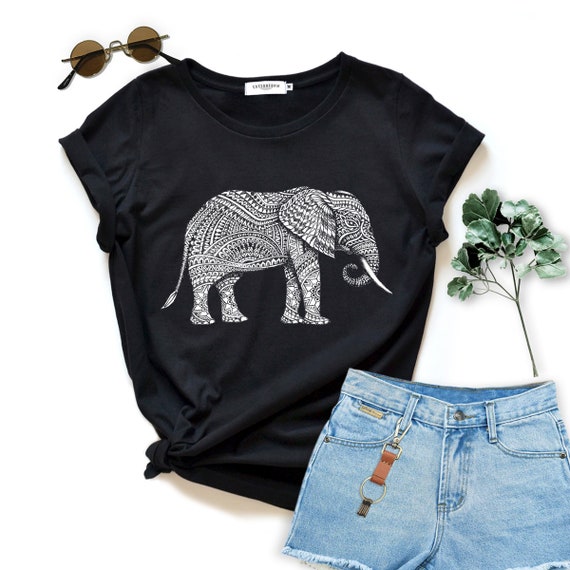 Elephant Shirt Elephant Graphic Shirt Gift Woman Tshirt - Etsy