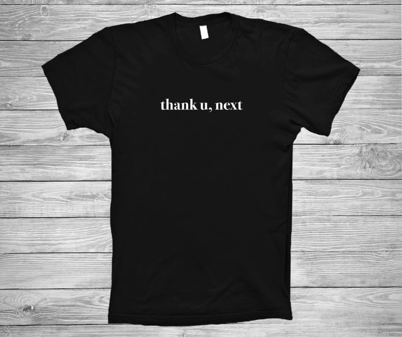 Ariana Grande T Shirt Thank U Next Text White Print Army