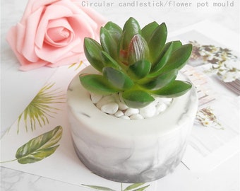Mini Succulents Flower Pot Mould Concrete Silicone Vase Mold DIY Ice Cube Mould
