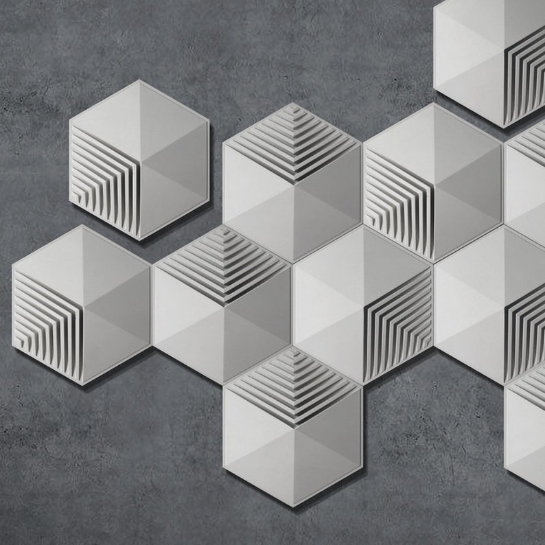 Concrete wall brick silicone mold cement wall tile silicone mold simple geometry tile mold