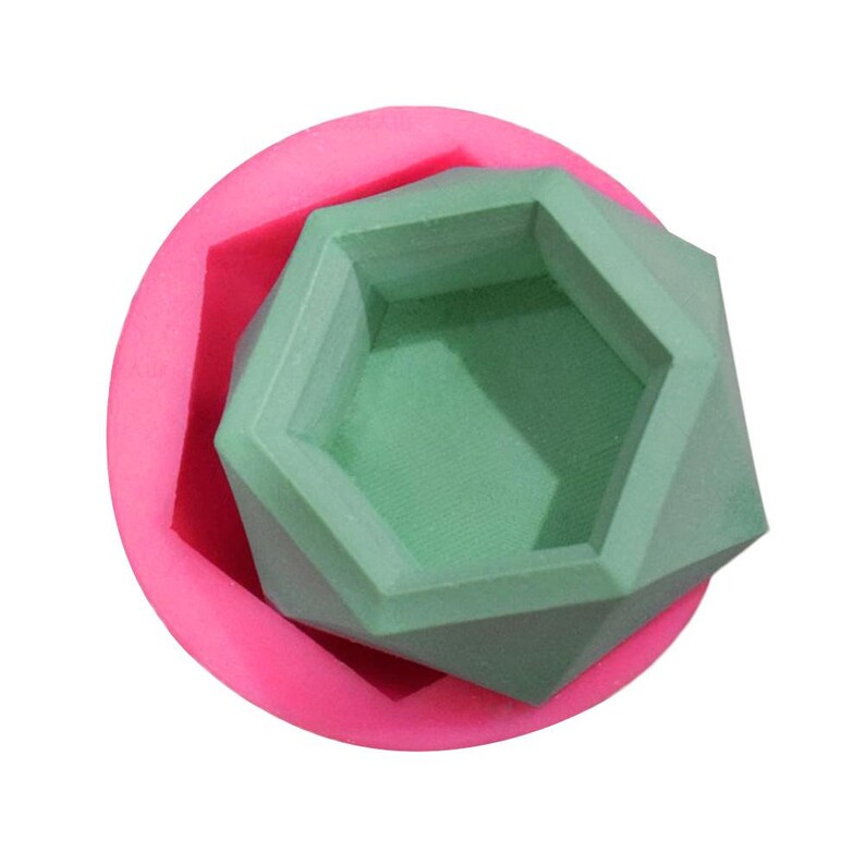 Diamond Shaped Candle Mold Plant Flower Pot Silicone Mold Gypsum Cement Fleshy Flower Bonsai Ashtray Diy Candle Silicone Mold