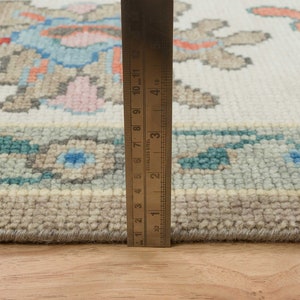 Neutral Oushak Rug In Beige & Ivory, Muted Wool Rug For Bedroom, Contemporary Turkish Rug: Vanilla Skies Area Rug AR_3051 image 10