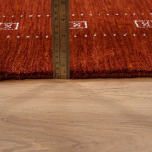8' X 10' Rust Red Deco Gabbeh Carpet, Gabbeh Rug , Modern Minimal ...