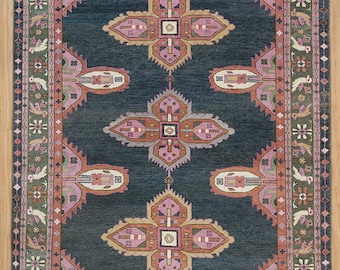 Handmade Oushak Wool Area Rug 9x12: Modern Fine WoolDesign C_3236
