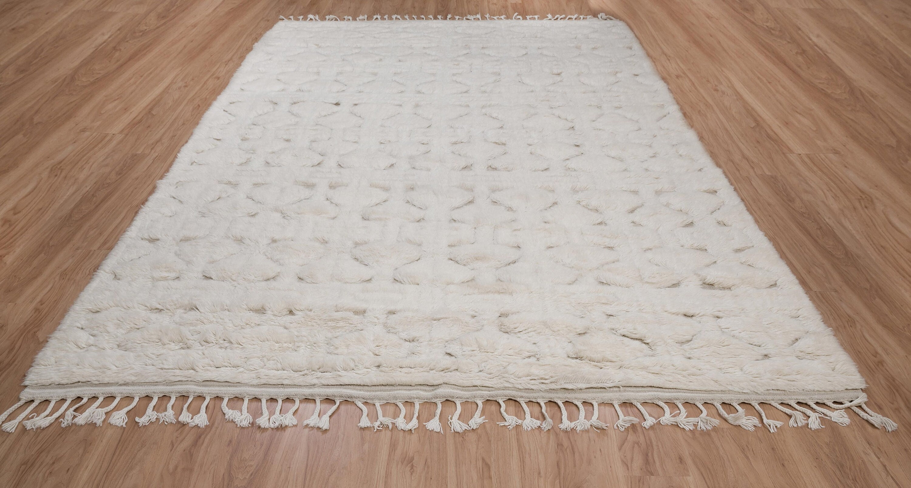 10x14 Oversize Berber Design Rug White Ivory Soft Moroccan Etsy