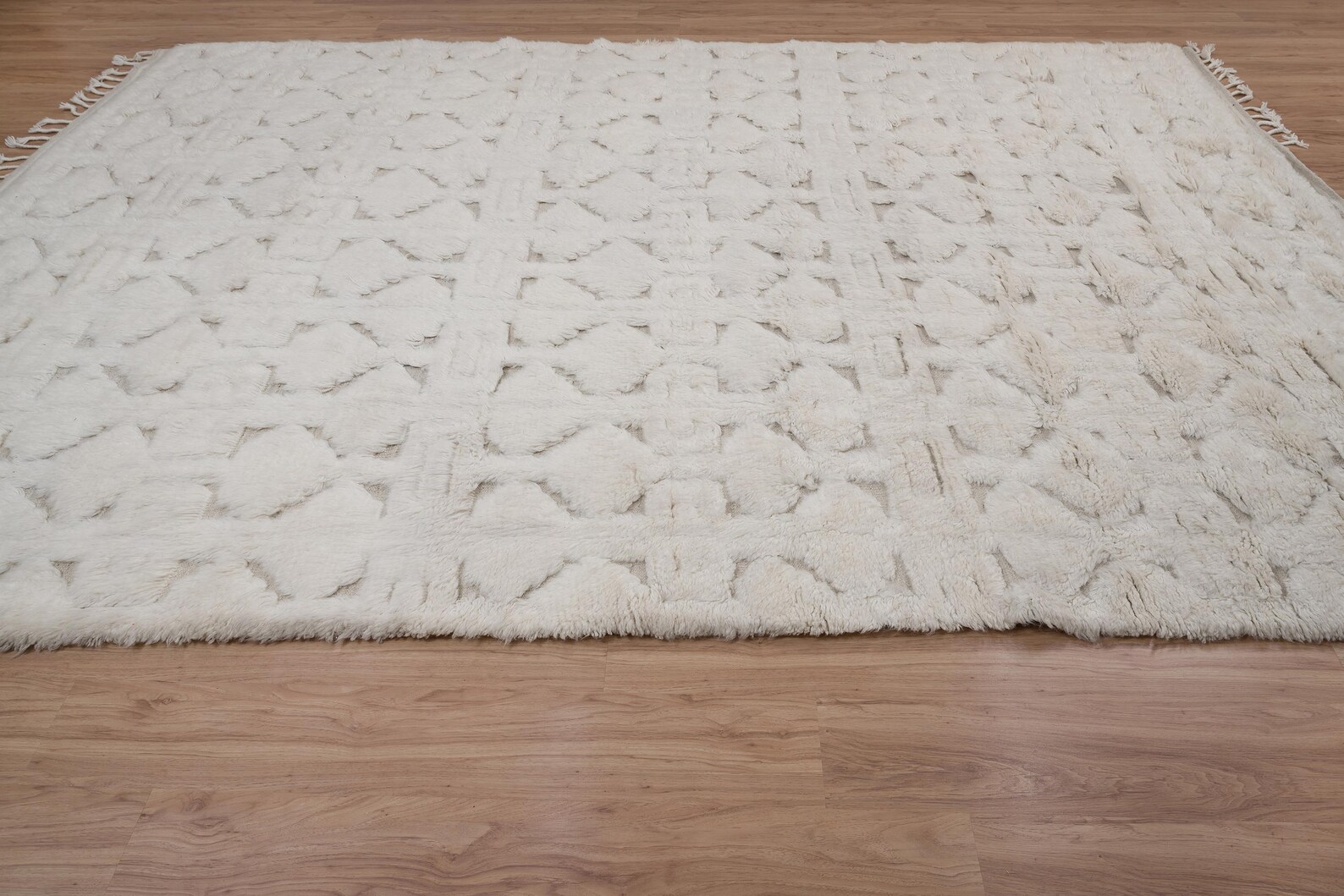 10x14 Oversize Berber Design Rug White Ivory Soft Moroccan Etsy