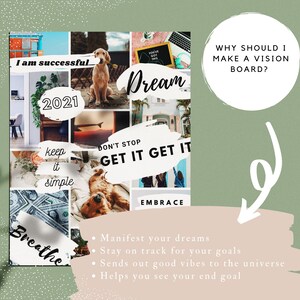 DIY LOA, Law of Attraction Vision Board Printable and Template - Etsy