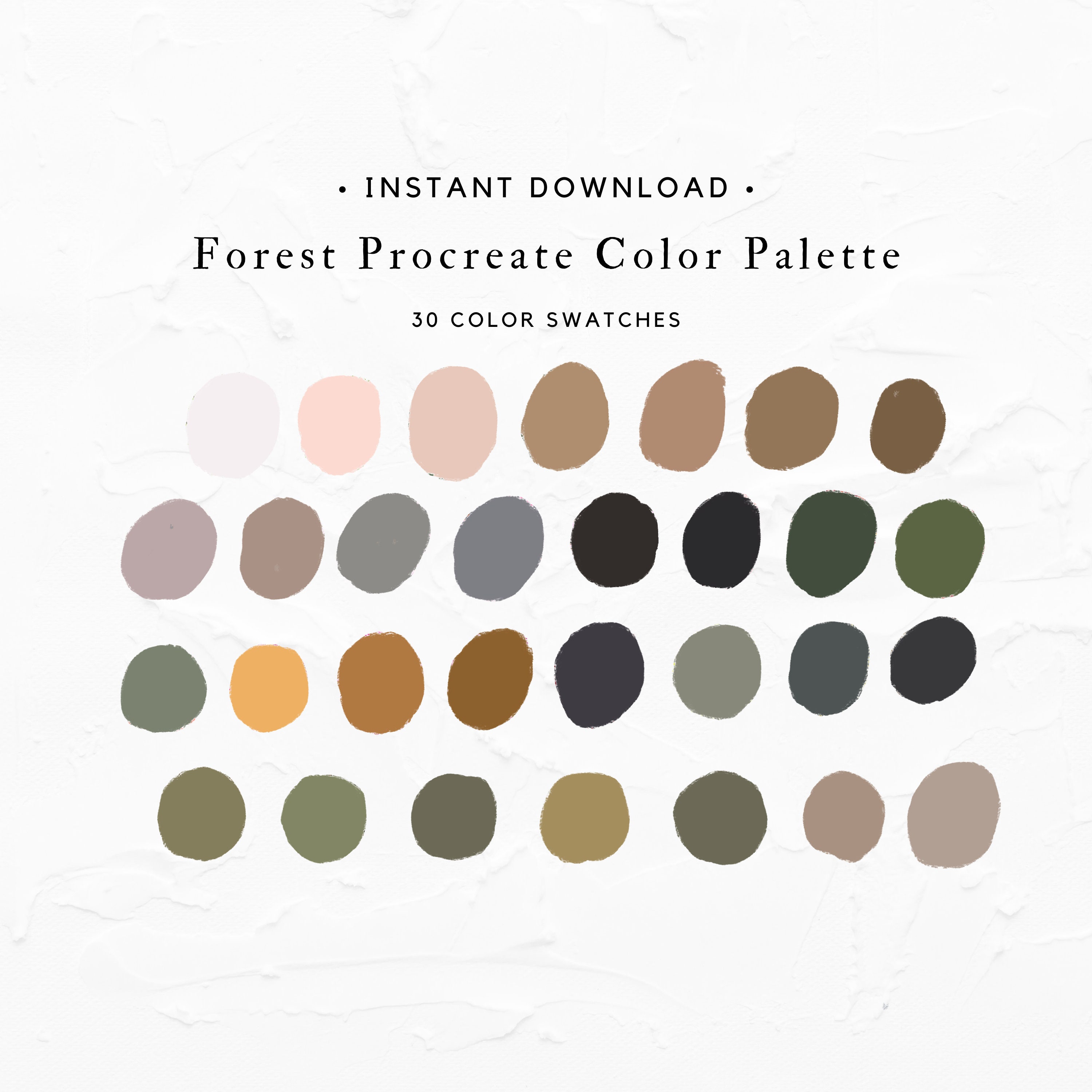 Forest Color Palette Procreate Palette Instant Download | Etsy