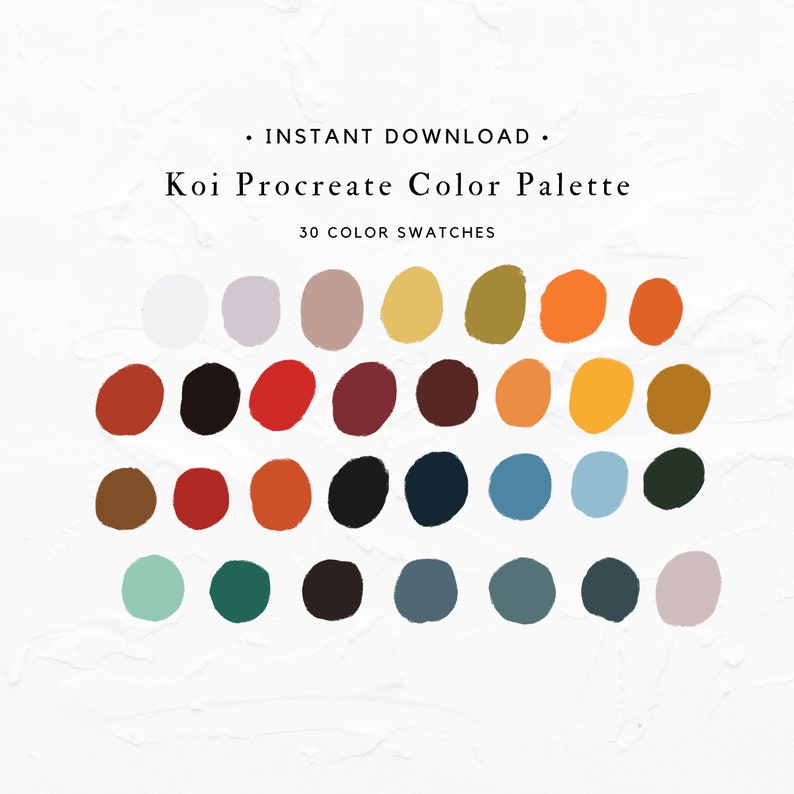 Koi Color Palette Procreate Palette Instant Download Etsy
