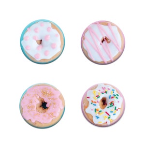 1.25 inch pin-back button or magnet Donut box