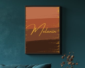 Shades of Melanin - Wall Art - Inspirational - Wall Decor - Digital Download - Poster - Black Pride - Black History -