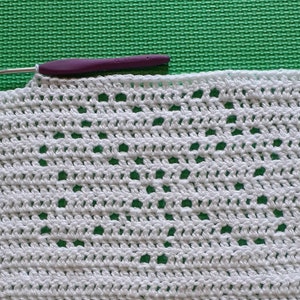 Shamrock Baby Blanket Pattern DIGITAL DOWNLOAD ONLY Filet Crochet Blanket Pattern image 3