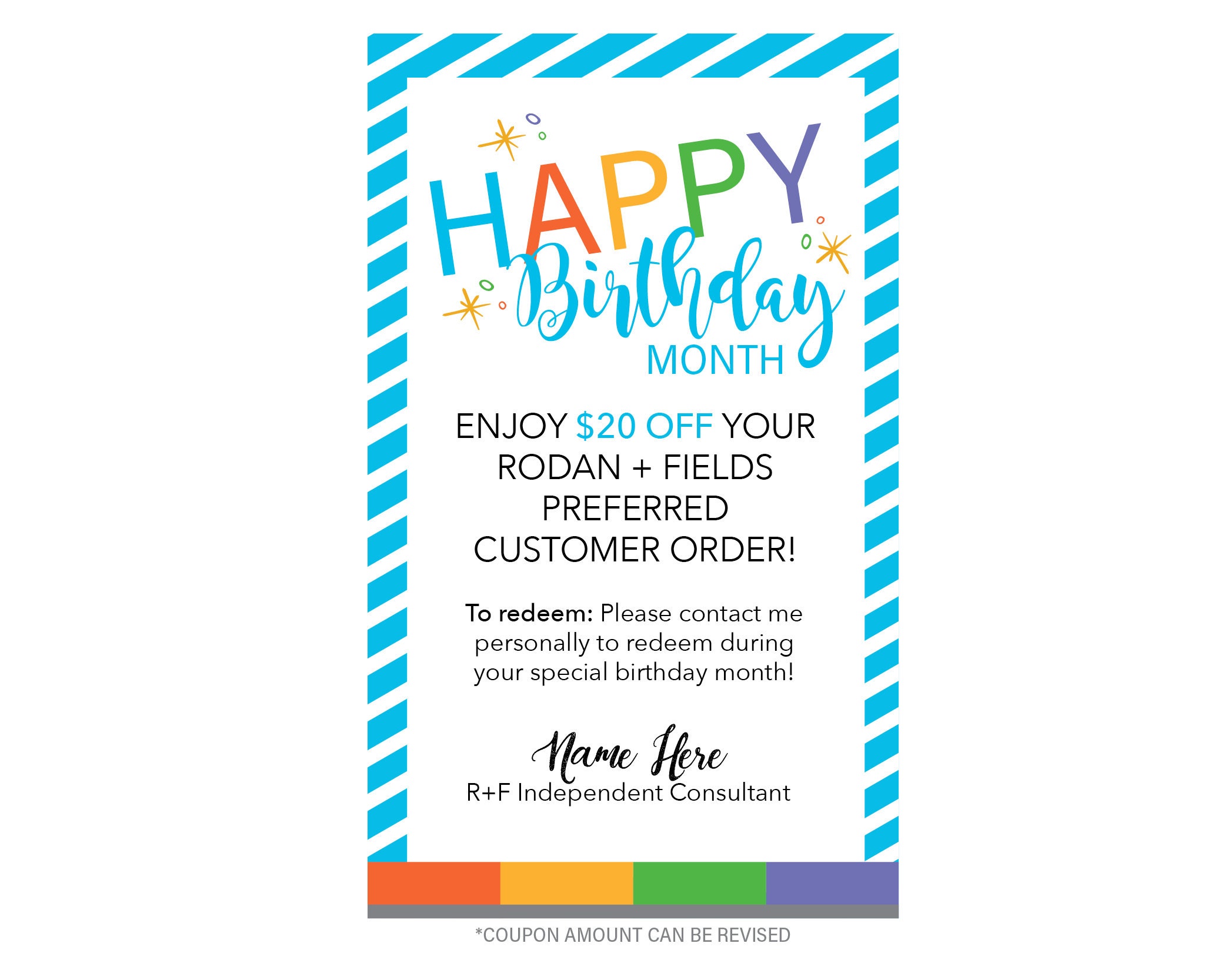 Rodan and Fields Birthday coupon Rodan & Fields digital Etsy